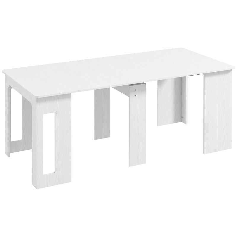 Extendable Folding Dining Table with 3-Leaf Design - Space-Saving Modern Kitchen Table, Expandable to 180cm, Sturdy Chipboard & Hardwood Construction, Easy Assembly for Small Spaces, Apartments, Home Office - 60x85x75cm (23.6