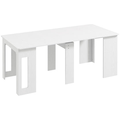 Extendable Folding Dining Table with 3-Leaf Design - Space-Saving Modern Kitchen Table, Expandable to 180cm, Sturdy Chipboard & Hardwood Construction, Easy Assembly for Small Spaces, Apartments, Home Office - 60x85x75cm (23.6
