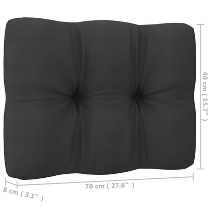 Loungeset – Tuinset – Loungesofa – Buitenmeubel – Balkonset – Houten Frame – Zwarte Comfortabele Kussens