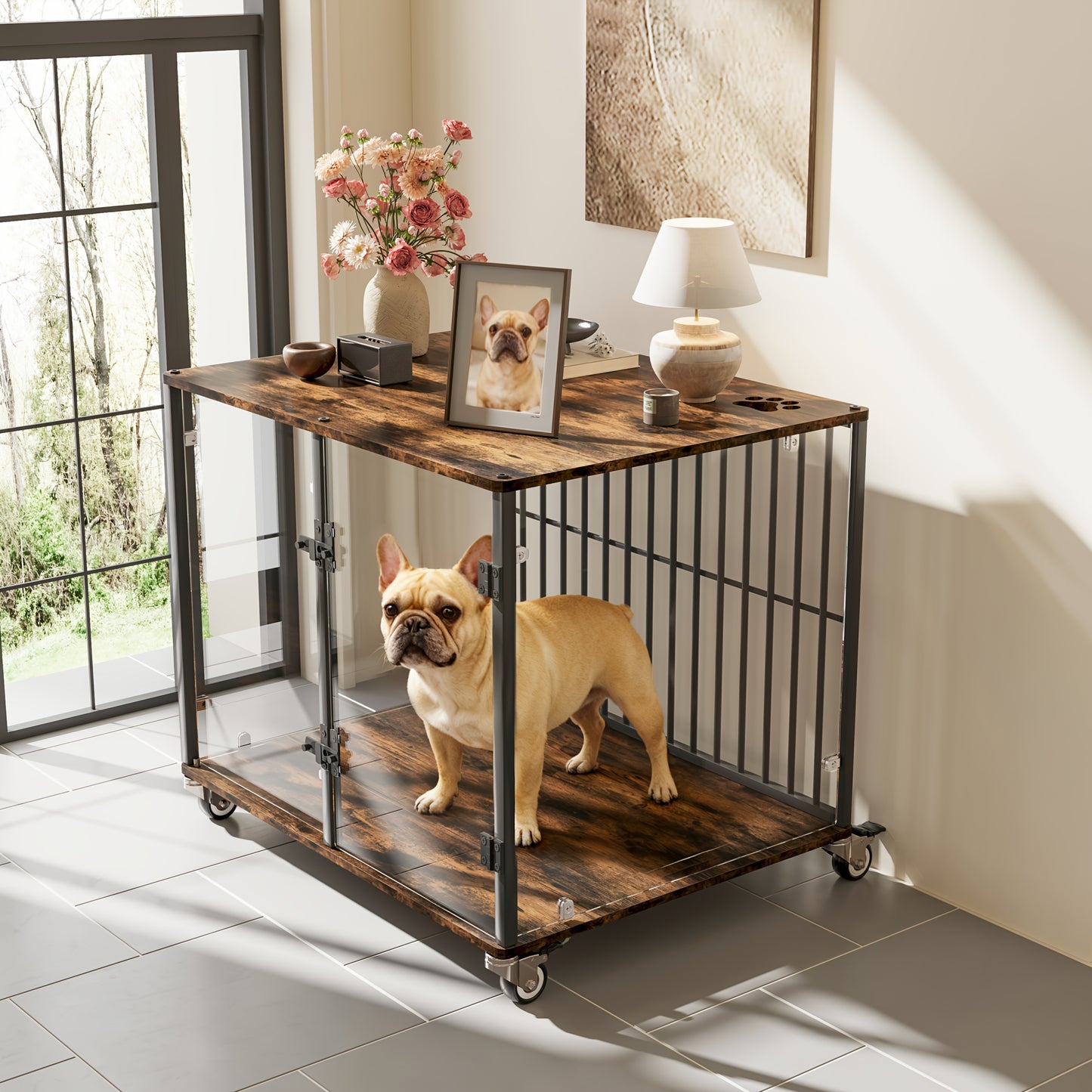 Hondenbench – Hondenkooi – Draadkooi – Hondenkrat – Hondenhuisje – Extra Groot XL – Stevig Metalen Frame – Inclusief Ventilatiepanelen & Uitneembare Tray