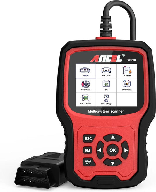OBD2 Scanner - Diagnosecomputer - Uitleesapparatuur Auto - Diagnose Auto - Autodiagnosetool - Storing Verwijderen - Volledige systeemdiagnose - Zwart