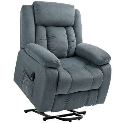 Relaxfauteuil – Relaxstoel – Relaxzetel – Loungefauteuil – Comfortfauteuil – Grijs – Zachte Bekleding – Verstelbare Rugleuning en Voetensteun met Afstandsbediening