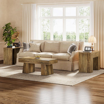 Bijzettafel – Sidetable – Nachtkastje – Bijzettafeltje – Houten Tafel – Style1 – Ruim Tafelblad 80x40 cm – Stevige Massief Houten Constructie