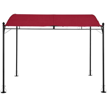 Tuingazebo – Tuinpaviljoen – Overkapping – Tuinprieel – Partytent – Vrijstaand – UV-Bescherming Polyester Dak – Gepoedercoat Stalen Frame 2,6x3x2,5 m Rood