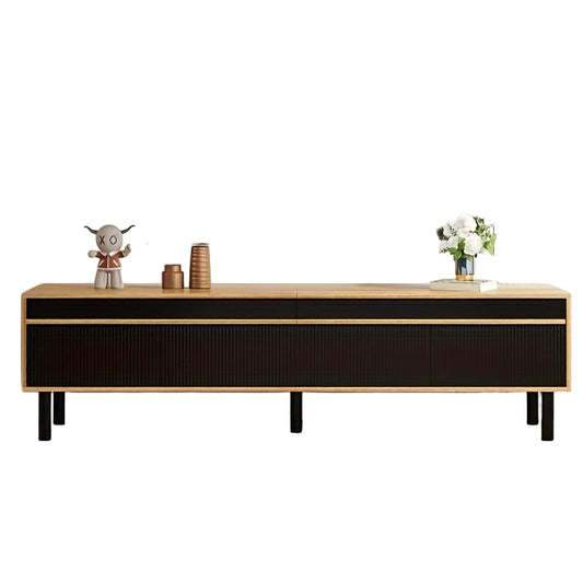TV Meubel – TV Kast – TV Rek – TV Stand – TV Console – Modern Design – Kabelmanagement – Zwarte Poten – Houtafwerking – Geschikt Voor Alle TV Maten – Duurzaam & Eenvoudig In Te Richten