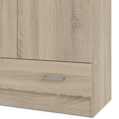 2-Deurs Kledingkast – Garderobekast – Linnenkast – Opbergkast – Slaapkamerkast – Quercia – Compact Formaat 79x36x170 cm – Melamine Houtlook