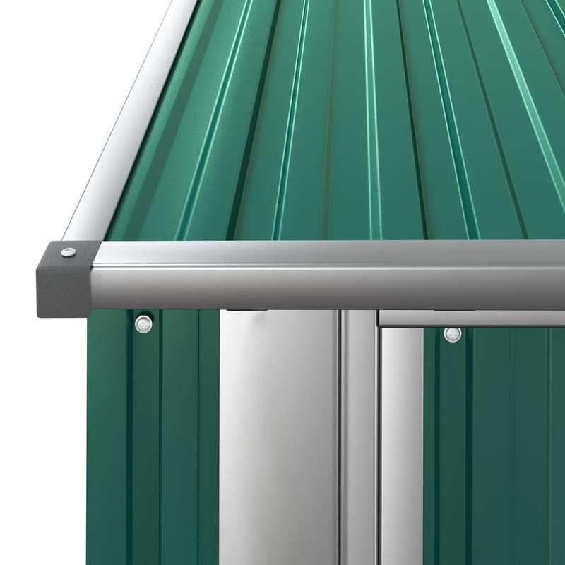 Tuinschuur – Buitenschuur – Opslagbox – Gereedschapsschuur – Buitenberging – Weerbestendig Gegalvaniseerd Staal – Ruim 180x97x210 cm – Mobiel Met Verwijderbare Panelen
