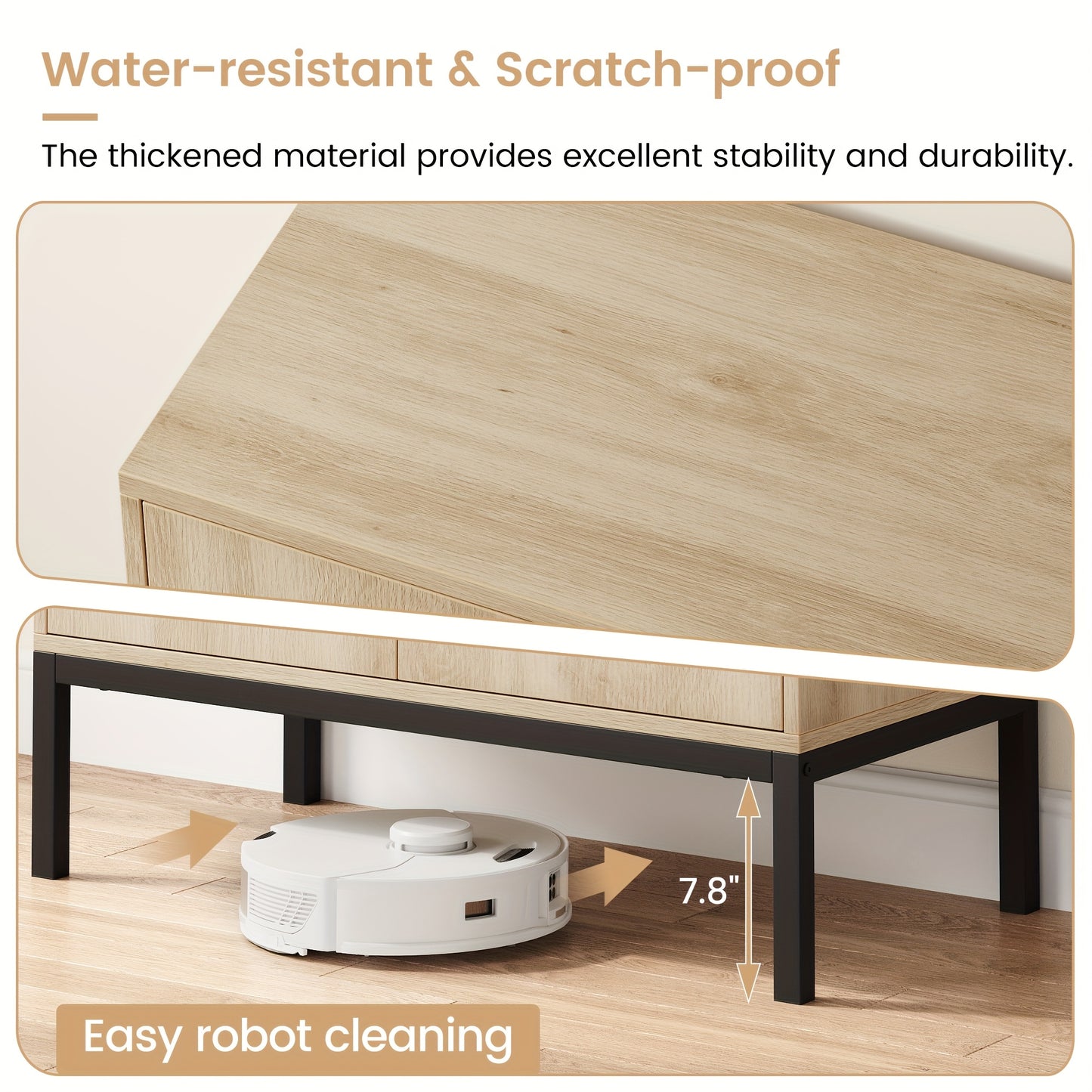 Buffetkast – Dressoir – Sidetable – Opbergkast – Kast – Rustiek – Verstelbare Planken – Hoogwaardige MDF Constructie