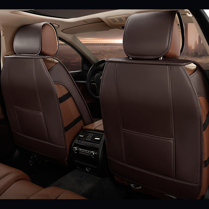 Fit 5-Seat Car Seat Covers - All-Season, Scratch & Wear Resistant Faux Leather, Easy Care For SUVs & Sedans