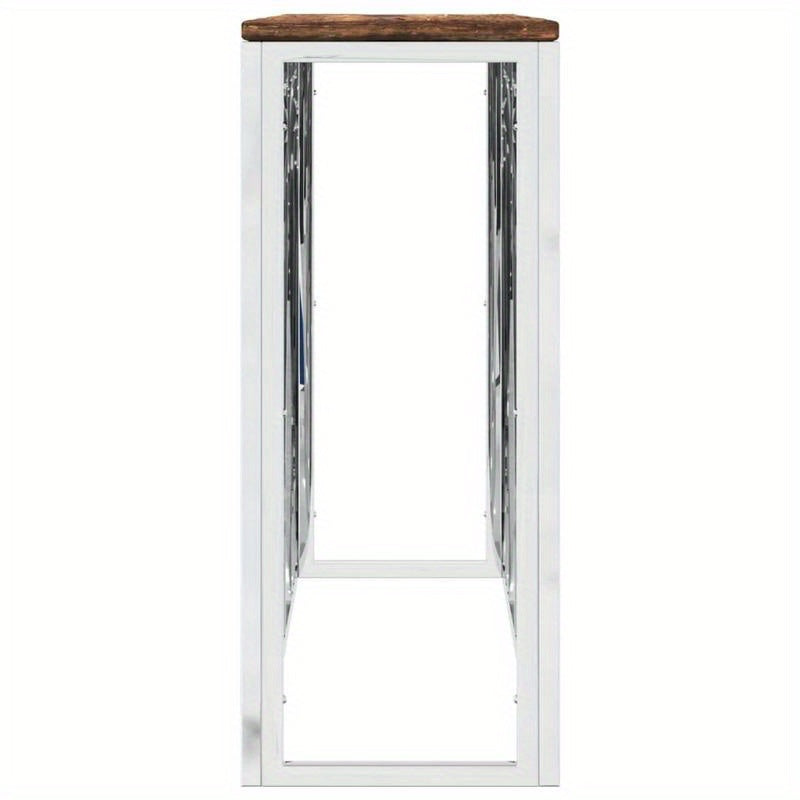 1pc Rustic Wooden Sideboard Console Table, Freestanding Solid Wood Storage Cabinet, Versatile for Various Rooms, with Glass Front Doors, for Standing Shelf, Standing Shelf