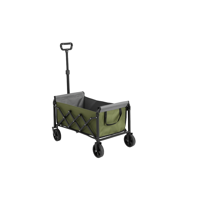 Bolderkar – Steekwagen – Opvouwbare Kar – Transportkar – Tuinkar – Lichtgewicht & Opvouwbaar – Robuust Stalen Frame Army Groen