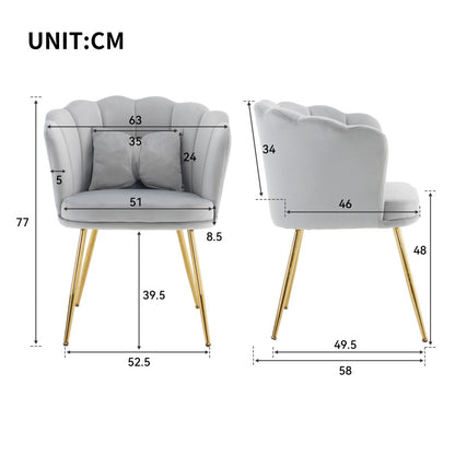 Fauteuil – Zitzetel – Relaxstoel – Armstoel – Velours Bekleding – Uniek Bloemblad Design – Ergonomische Vlinderkussens