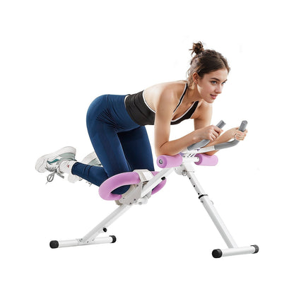 Abtrainer – Buikspiertrainer – Ab Roller – Buiktrainer – Buikspierwiel – Verstelbaar Met 10 Weerstandsniveaus – Stevig Carbonstaal Met Kniebescherming