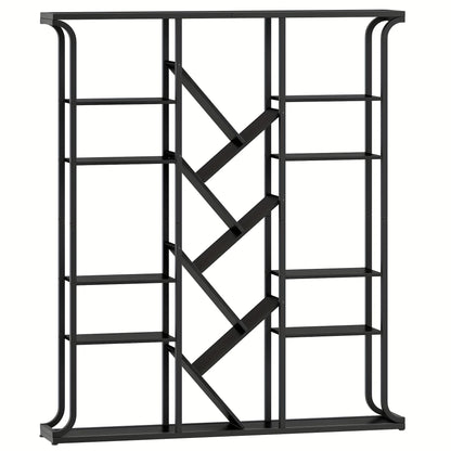 Bookshelf, 3 Columns 6 Tier Tree-Shaped Bookcase, 17 Compartments Open Independent Shelves, for Home Office, Bedroom, Living Room, 24 X 156 X 180cm