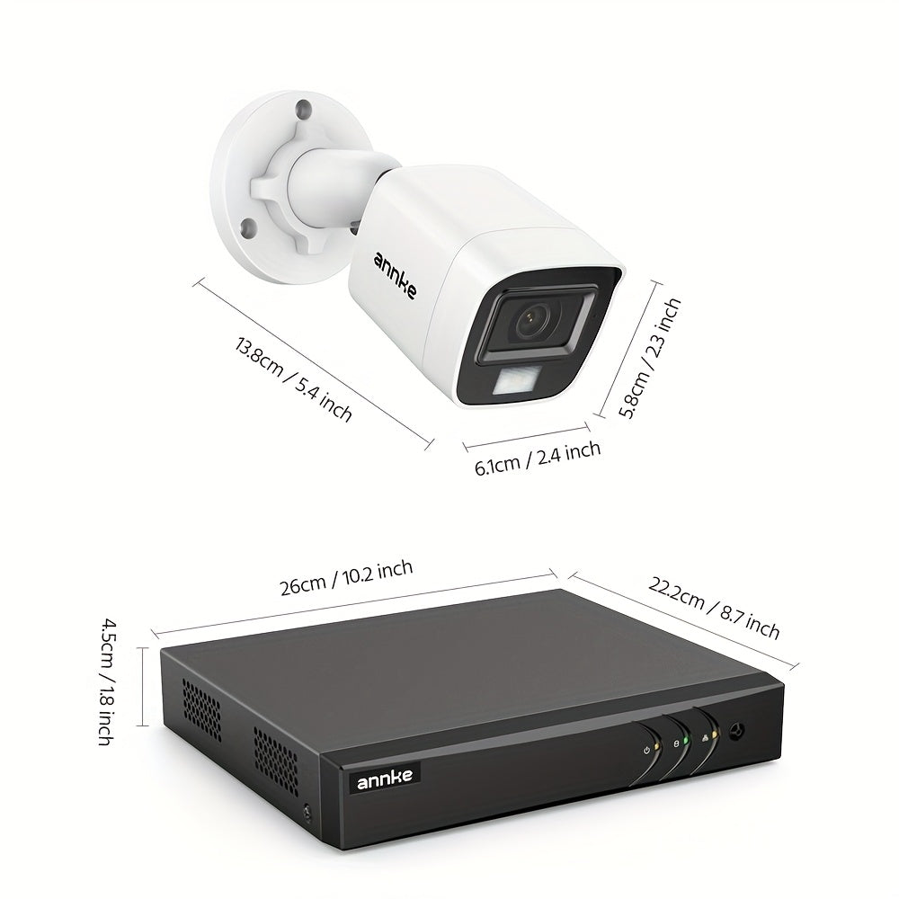 Complete Bewakingsset – Beveiligingssysteem – CCTV Camera Set – Analoge Camera’s – Surveillance Kit – 4TB HDD – Human/Vehicle Detection – Real-time E-mailalerts
