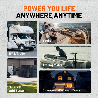 12V 310Ah LiFePO4 Accu – Lithium Accu – Caravan Accu – Boot Accu – Energieopslag Batterij – 3968Wh Capaciteit – 100A BMS Bescherming – Laagtemperatuur Beveiliging