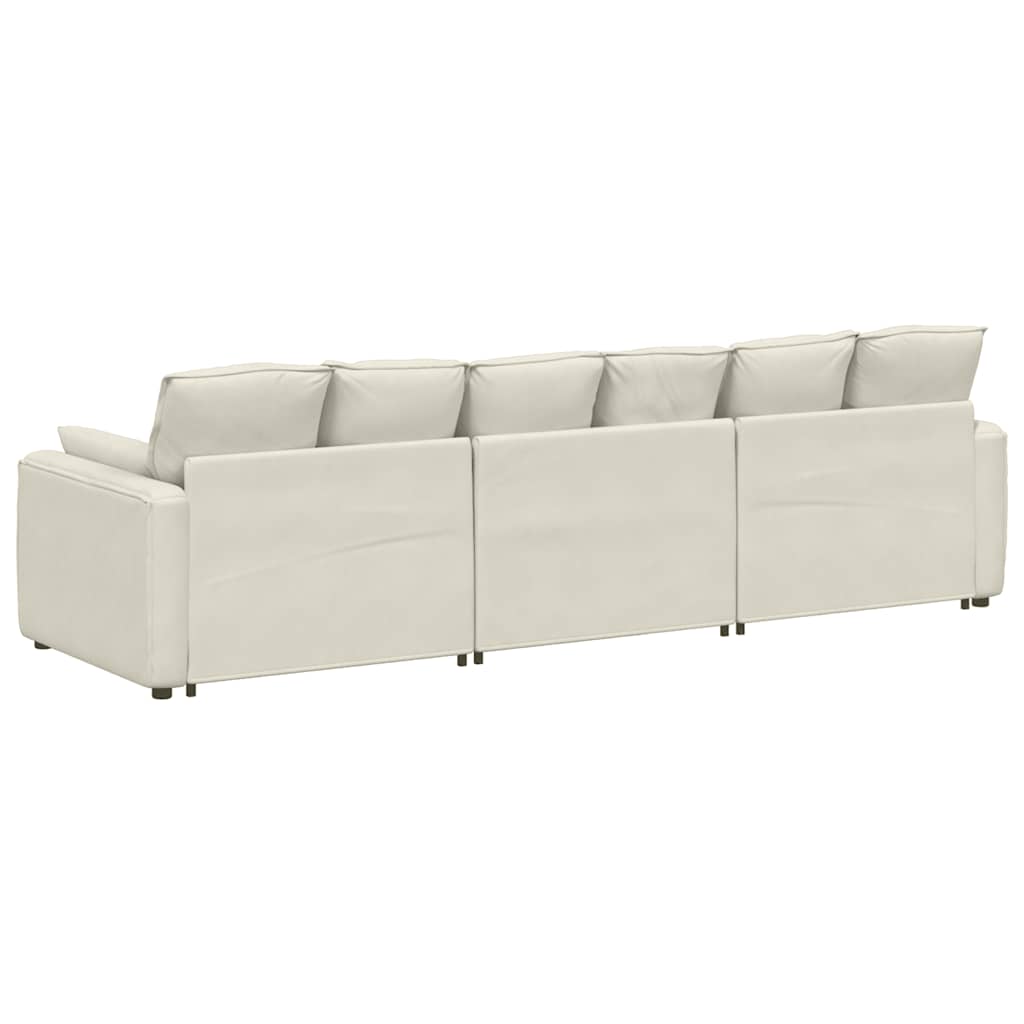 Hoekbank – Modulaire Bank – L-vormige Bank – Zitbank – Loungesofa – Velvet Bekleding – Stevig Metalen Frame – Donkergroen