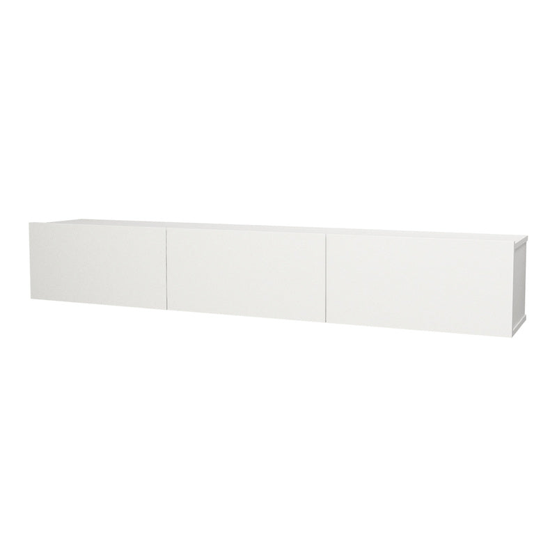 TV Meubel – TV Kast – Televisiekast – Meubel – Media Meubel – Zwevend Ontwerp – 180x31x29,5 cm – Wit Spaanplaat