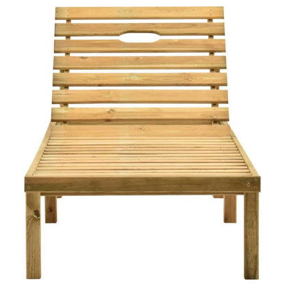 Zonne-Lounger – Ligstoel – Ligbed - Tuinstoel – Balkonstoel – Strandstoel – Geïmpregneerd Houten Frame – Ergonomisch Design