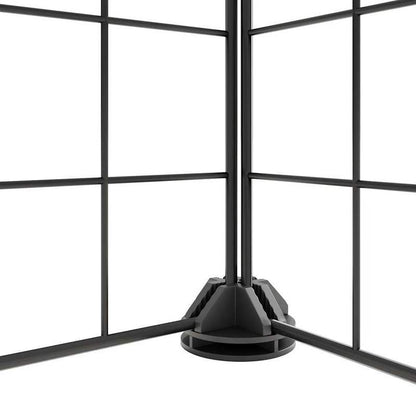Easy to assemble Pet cage with 28 panels and door Black 35x35cm ventilated weather resistant small animal fence and cage