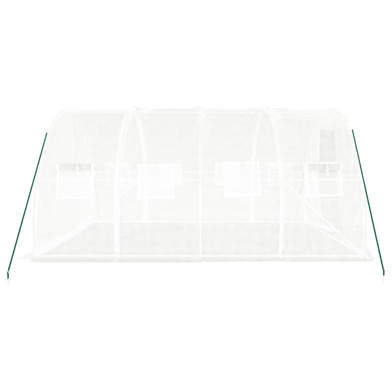 Large 12m² Steel Frame Greenhouse with White Panels - Heavy-Duty Outdoor Greenhouse Suitable for Year-Round Plant, Easy Assembly, Durable &, Ideal for Gardens, Hobbyists & Commercial Use