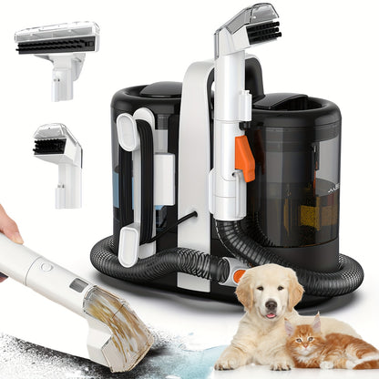 Stofzuiger – Tapijtreiniger – Bekledingreiniger – Vlekverwijderaar – Nat en Droog – 600W Motor – Dubbele ABS Watertank 1500ml/700ml