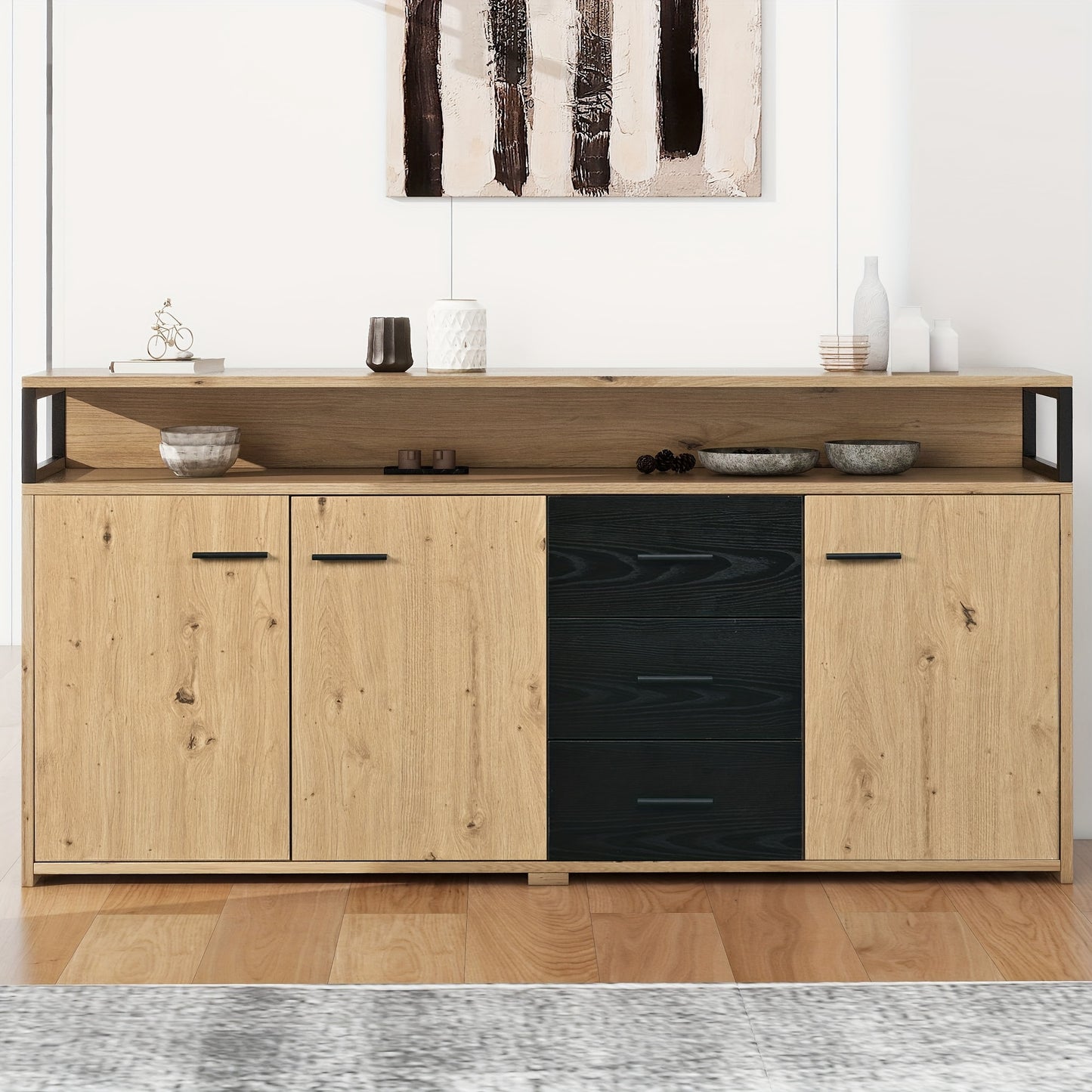Dressoir – Opbergkast – Ladekast – TV Meubel – Wandkast – Industrieel Design – Massief Hout – 150 cm Breed