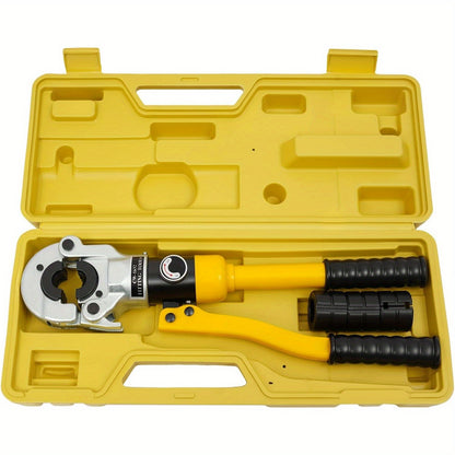 Hydraulische Krimptang – Krimppliers – Kabelschoentang – Persgereedschap – Kabelknijptang – 12 Ton Kracht – 360° Draaibare Bekken – Voor Composietbuis en TH Profiel