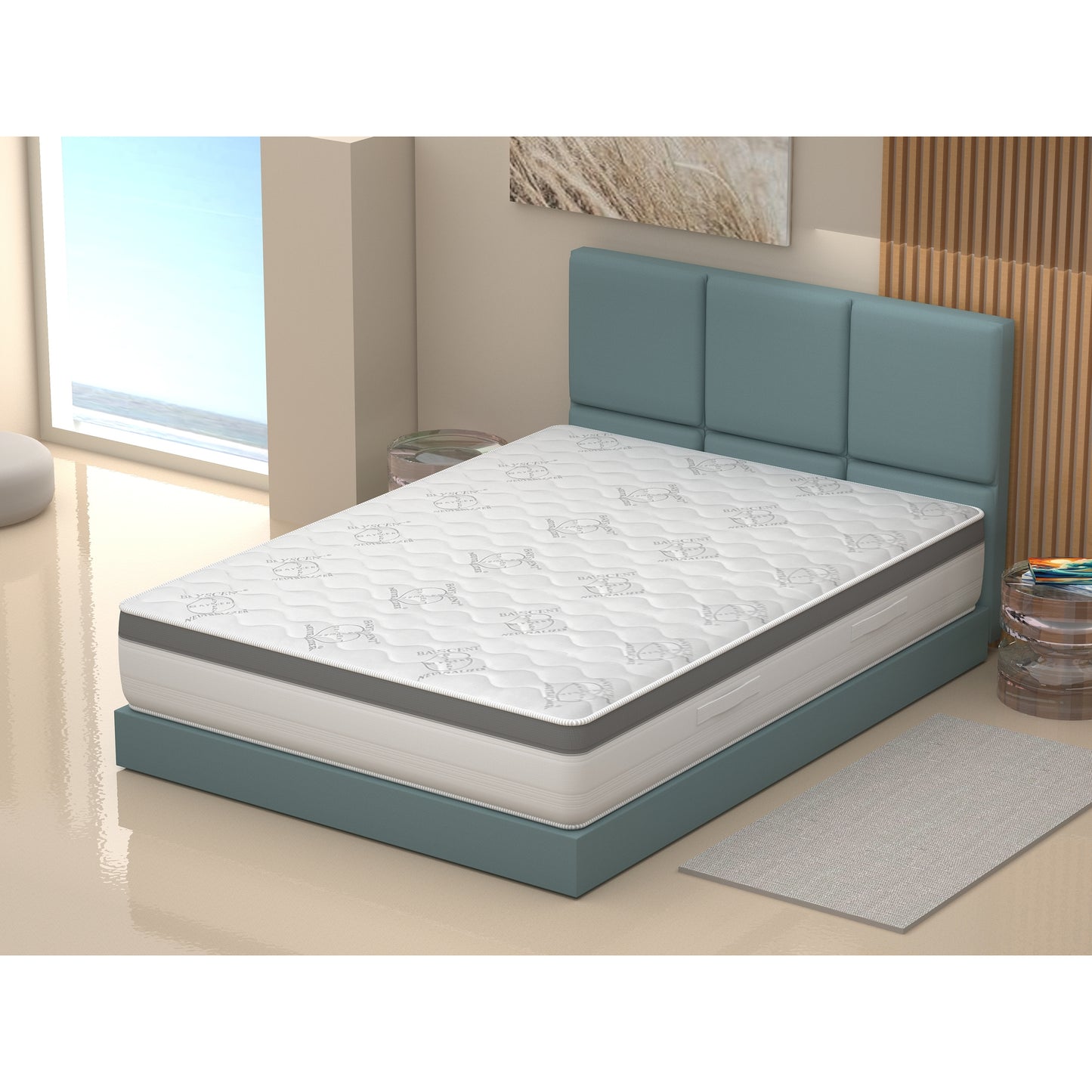 Matras – Topmatras – Koudschuimmatras – Tweepersoonsmatras – Eenpersoonsmatras – 5-Lagen Memory Foam – 25 cm Hoog