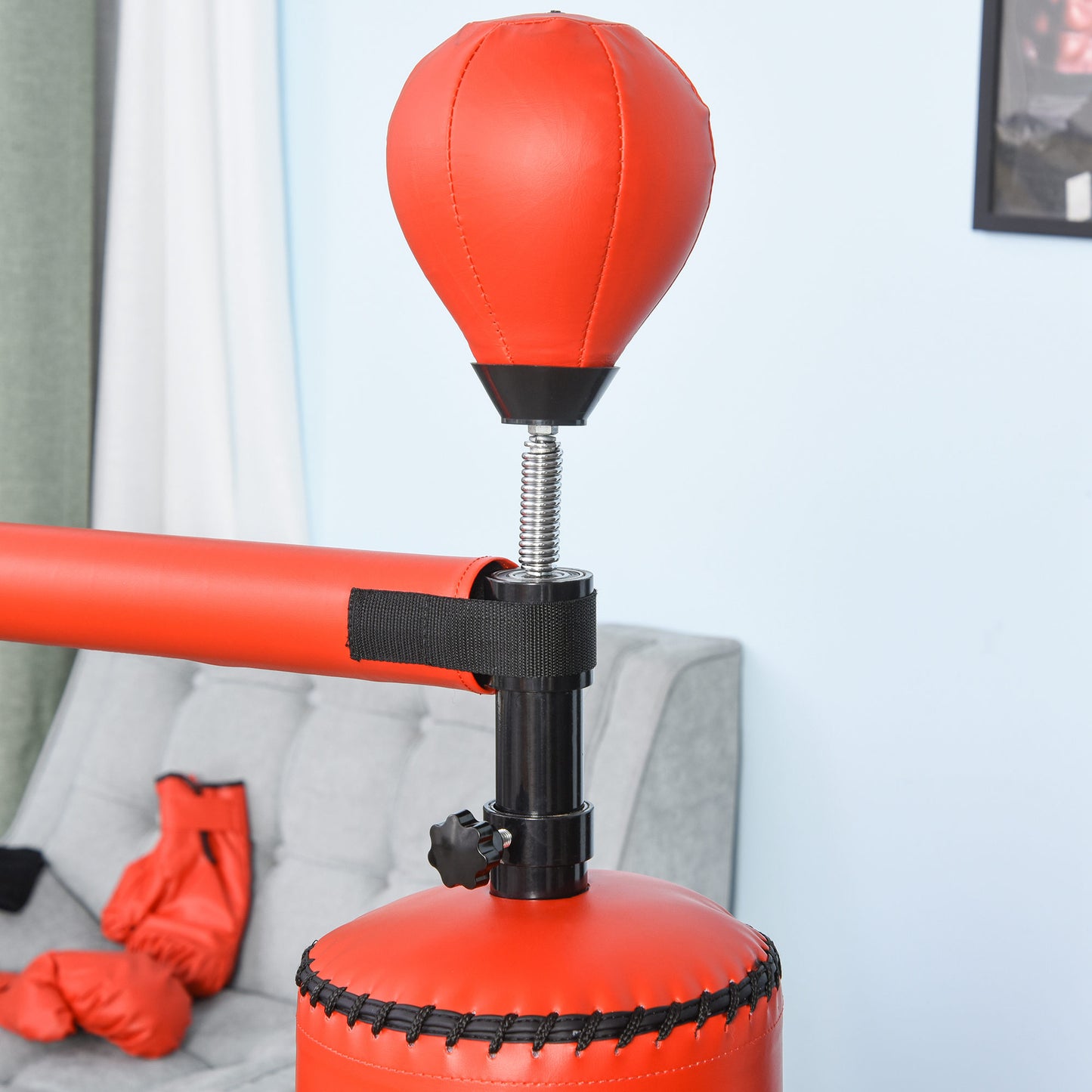 Bokszak – Boksbal – Boksmachine – Boksstandaard – Boksset – Verstelbare Hoogte 155-205 cm – Duurzaam PU Materiaal