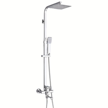 Regendouche Set – Douchekop – Handdouche – Wanddouche – Massage Douche – Chrome Afwerking – 30,48 cm Vierkante Kop – Vier Standen Met Waterbesparing