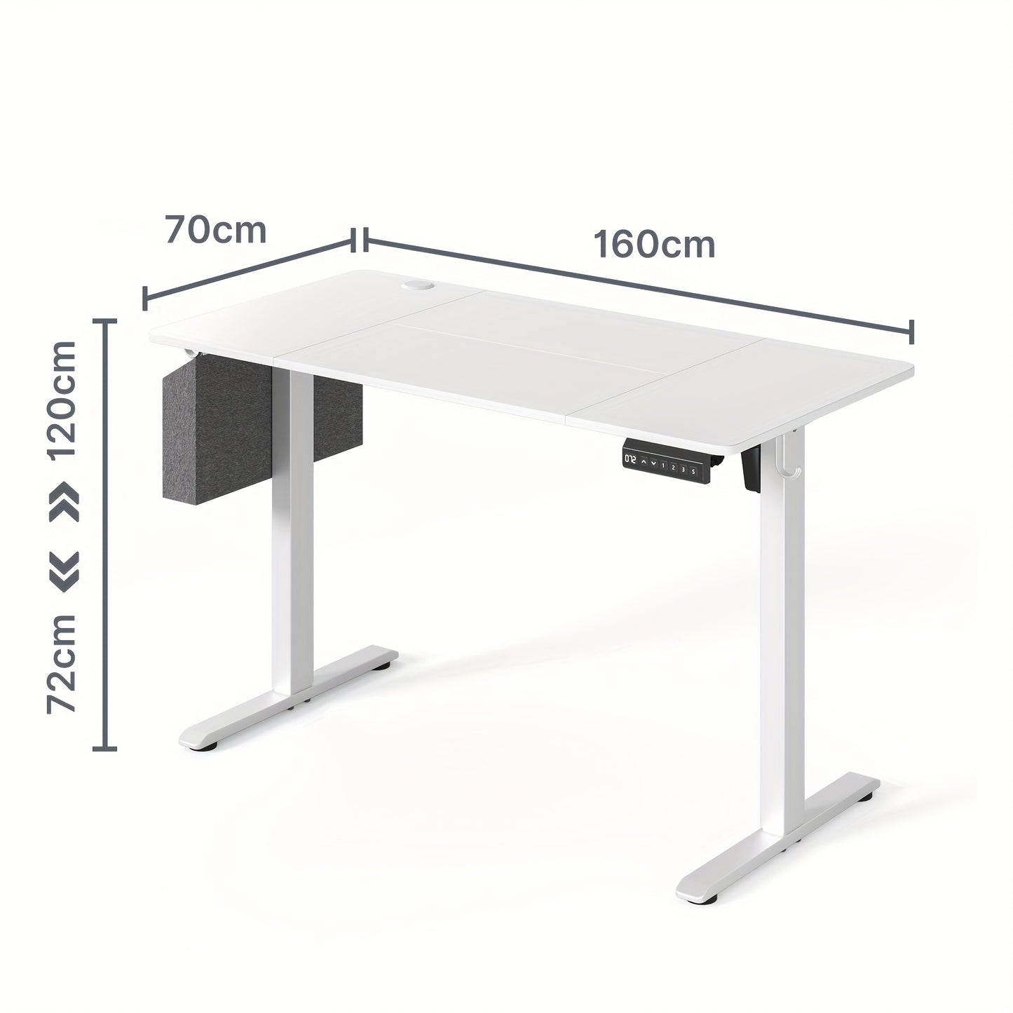 Adjustable Height E-Sports Table & Workbench - 4-Level Rolling Casters, Compact White Wood Table for Gaming, Office, Home - Portable Mobility, 3.2 Cu Ft Storage, EU Design, Portable E-Sports Table, Versatile Workstation, Clas