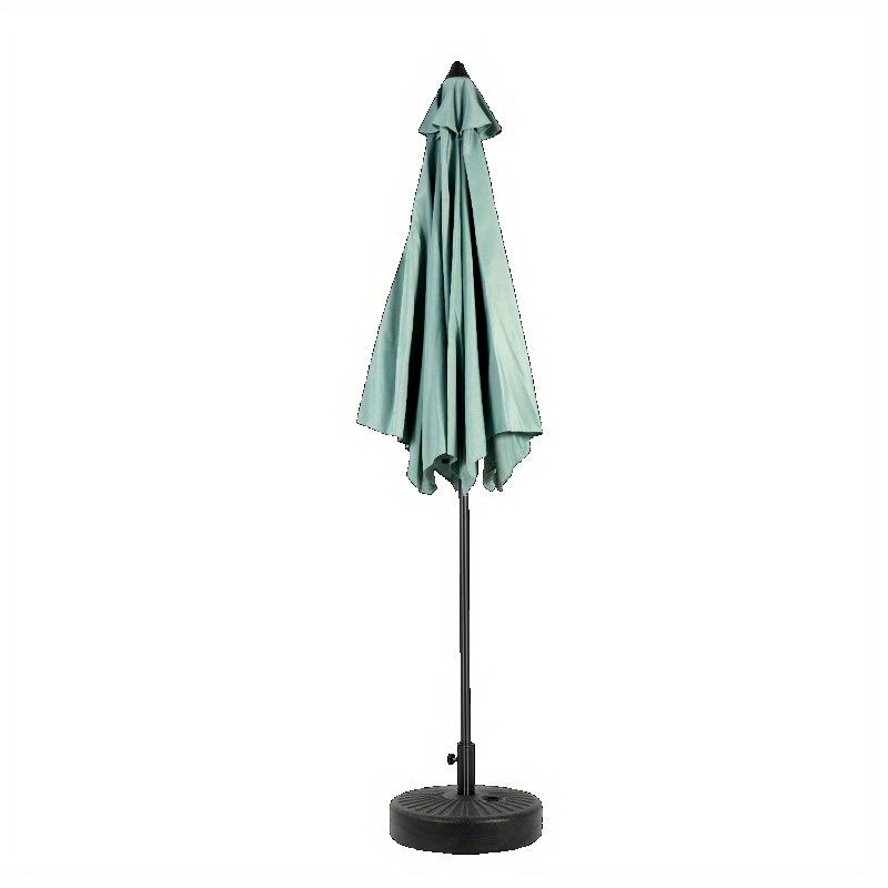 Large Rectangular Double Sided Outdoor Umbrella with Crank, Light Green Patio Garden Cantilever Umbrella, Durable Metal Frame and Waterproof Fabric for Deck Poolside Backyard Shade