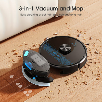 Robotstofzuiger SL60Ultra – Robotstofzuiger Met Dweilfunctie – Automatische Stofzuiger – Slimme Schoonmaakrobot – Draadloze Stofzuiger – 4500Pa Zuigkracht – Intuïtieve App- En Spraakbediening