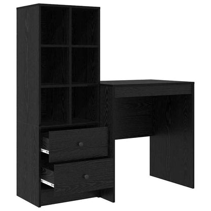 Bureaumeubel – Werkbureau – Computerbureau – Bureautafel – Study Table – Compact 70x50x76 cm – Hoogwaardig Eikenhout – Met Opbergruimte