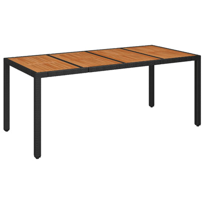 Loungebank – Tuinbank – Loungeset – Tuinmeubel – Balkonbank – Verstelbare Rugleuning – Weerbestendig PE-Rattan – Zwart/Crème