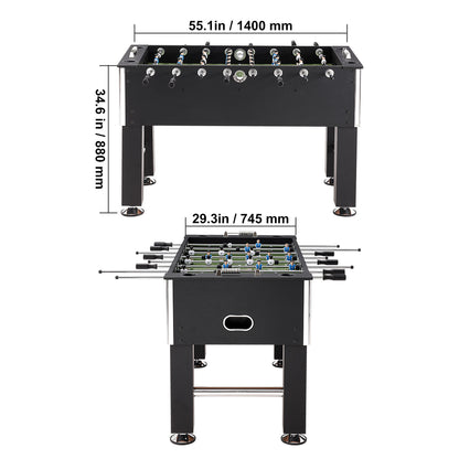 Tafelvoetbalspel – Voetbaltafel – Tafelvoetbal – Voetbalspel – Speltafel – 55 Inch Grootte – MDF & Metalen Frame