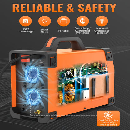 TIG Lasmachine – Lasapparaat – Elektrisch Lassen – MMA Lasmachine – 220V AC/DC – Compact & Lichtgewicht – Digitale Bediening – 200A Pulsenergie