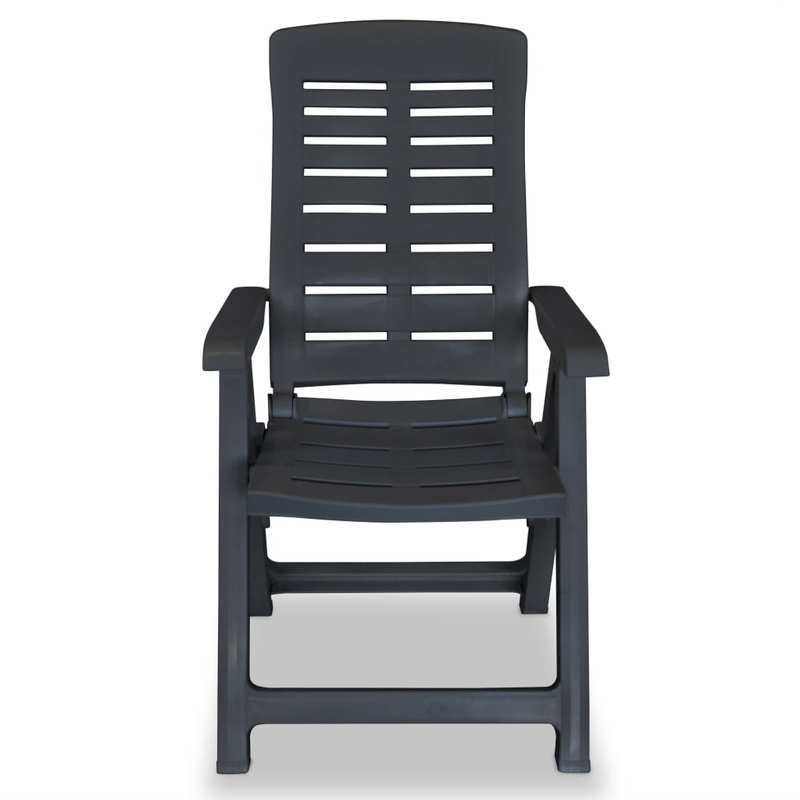 Tuinstoel – Tuinstoel – Ligstoel – Campingstoel – Loungestoel – Verstelbaar – Duurzaam Kunststof – Set van 2 – Smoke Grey