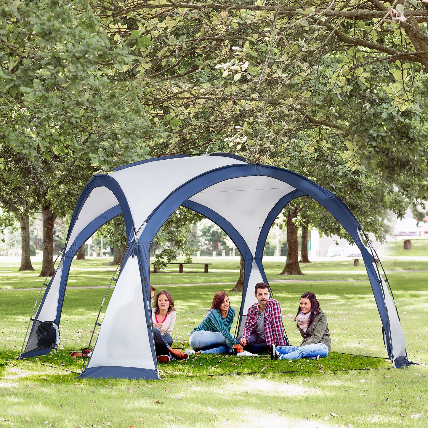 Gezinstent – Campingtent – Familie Tent – Bivak Tent – Outdoor Shelter – Ruime Dome Tent voor 6-8 Personen – 4 Ritssluitingen Met Ventilatie