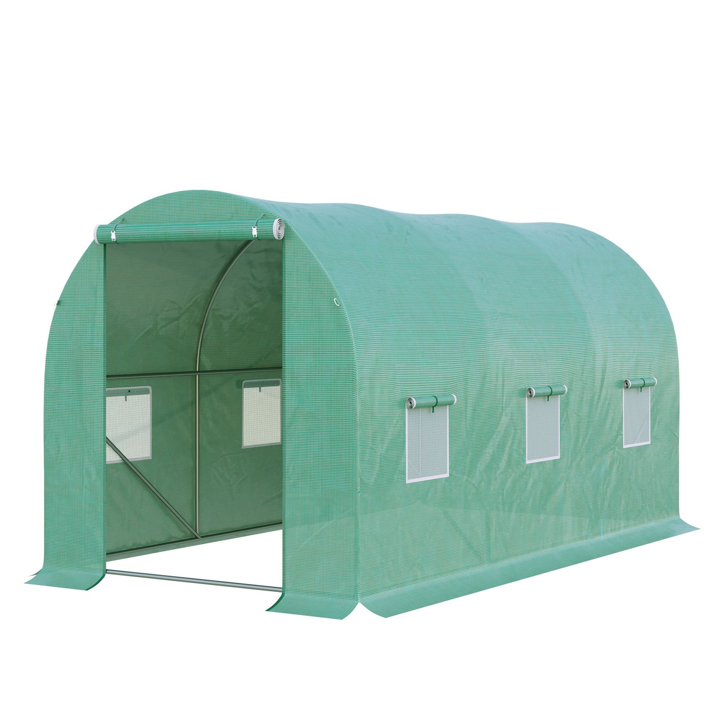 Tuinkas – Kweekkas – Plantenkas – Groentekas – Tunnelkas Groen – 8 m² – Gegalvaniseerd Stalen Frame 2,4 cm