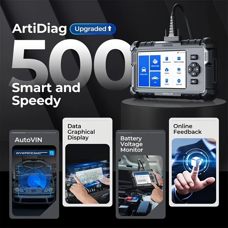 Autodiagnoseapparaat – OBD2 Scanner – Auto Scanner – Foutcode Lezer – Diagnosetool – Wi-Fi Draadloos – USB Oplaadbaar