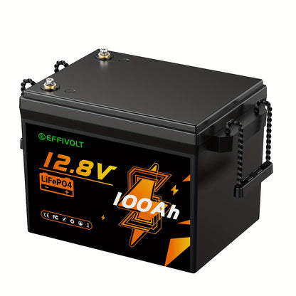 12V 100Ah Lithium-ijzerfosfaat Accu – Lithiumbatterij – Camperaccu – Caravanaccu – LiFePO4 Batterij – Compact Formaat – Slim BMS Met Lage Temperatuur Beveiliging