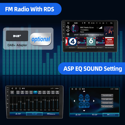 Android Autoradio – Multimedia Systeem – 2 DIN Radio – Touchscreen Radio – Auto Stereo – 9-Inch IPS Scherm – Android 15 Met DAB+ En AHD Achteruitrijcamera