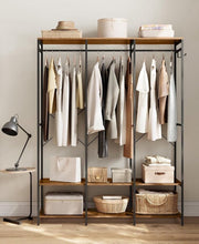 Kledinghangers - Kledingrek Metaal - Schoenenrek- Kledingkasten Slaapkamer - 40 x 141 x 180 cm - Kledingrek Vintage Bruin