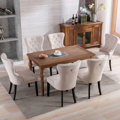 Linnen Eetkamerstoel – Stoel – Eetkamerstoel Set – Designstoel – Woonkamerstoel – Set van 6 – Beige Linnen Bekleding – Stevige Eiken Poten met Chroomaccenten