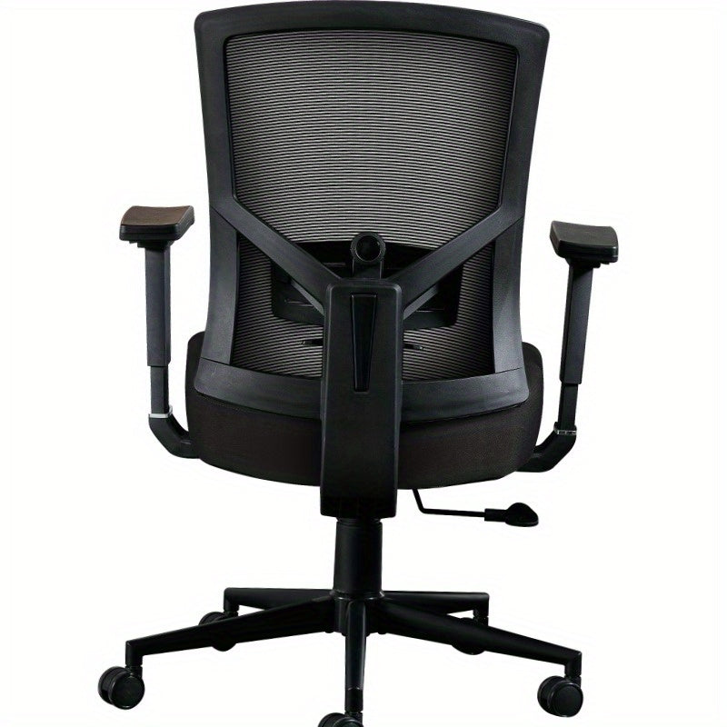 Heavy-Duty Ergonomic Office Chair - High Back Mesh Backrest with Adjustable Height, 2D Lumbar Support & 105° Recline, Swivel Computer Desk Chair, for Home Office, Call Center, Gaming - Supports Up to 200kg/440lbs, Sturdy Whe