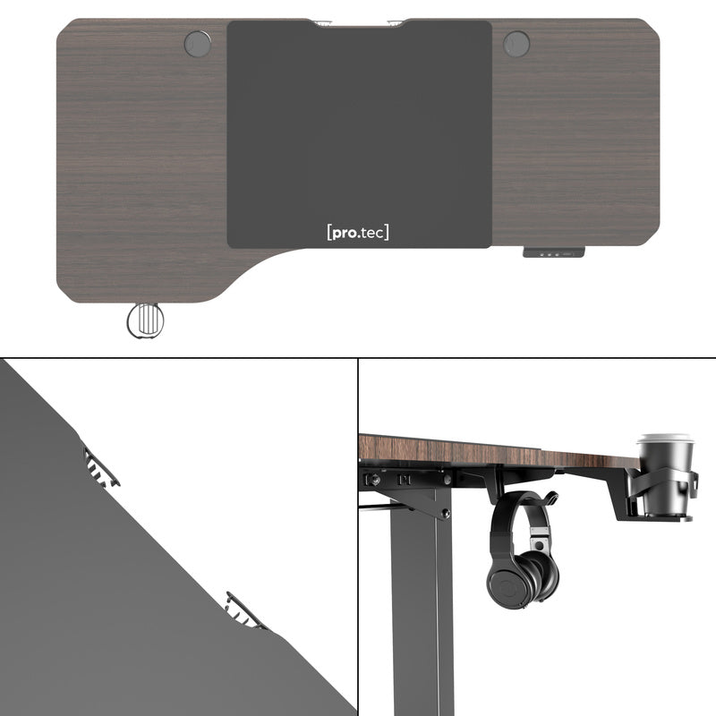 Bureau Elektrisch Verstelbaar – Zit Sta Bureau – Werkplek Meubel – Stevig Tafel – Verstelbare Werktafel – Met Geheugenfunctie – 160x75 cm Aluminium Frame – Draagkracht 80 kg