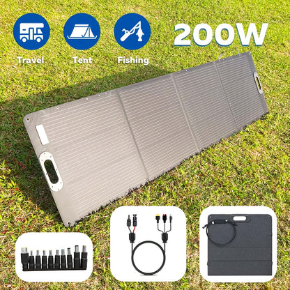 200W Zonnepaneel – Opvouwbaar Zonnepaneel – Solar Charger – Mobiele Zonne-energie – Draagbaar Zonnepaneel – ETFE Coating – Verstelbare Kickstand