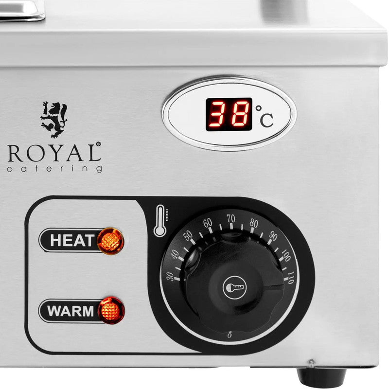 Heated Buffet Warmer with a Cover 3 X GN 1/2 2000 W